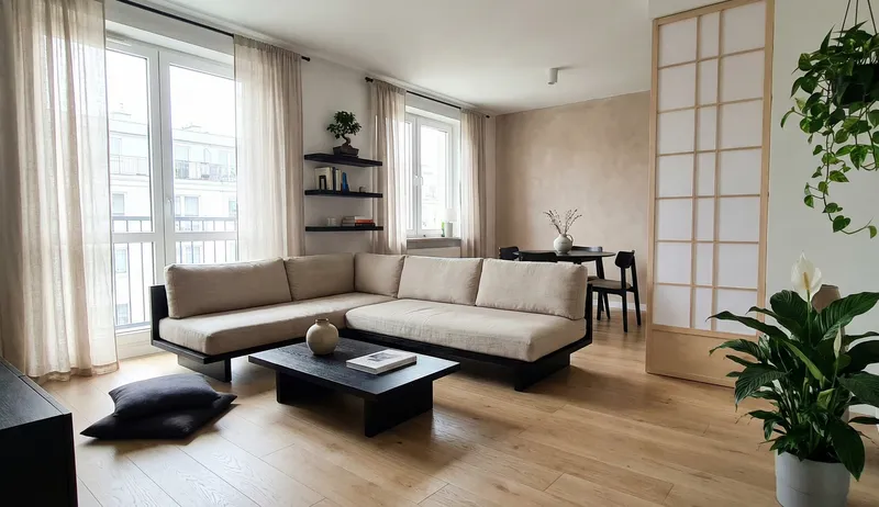 Mieszkanie 62m² Bielany - Japandi