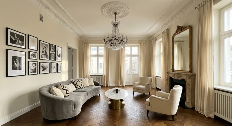 Mieszkanie na Mokotowie Sielce - Parisian Chic