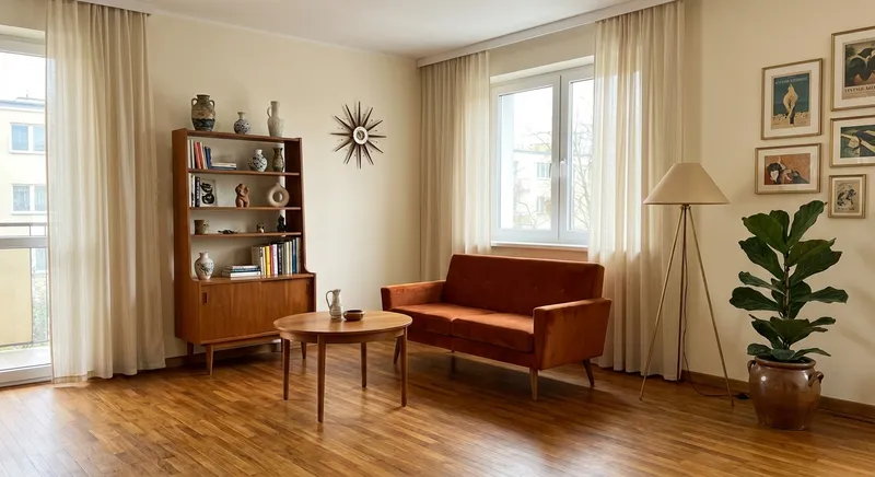 Mieszkanie Zoliborz Artystyczny - Mid-Century Modern