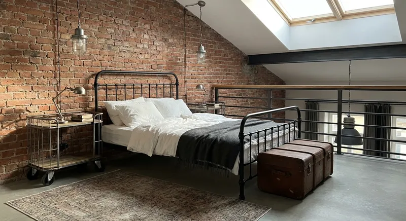 Sypialnia w stylu NY Loft