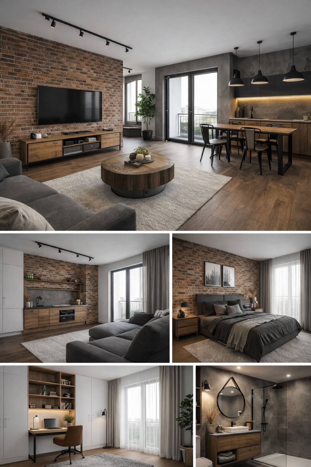 Remont 65m² Mokotów - Industrial