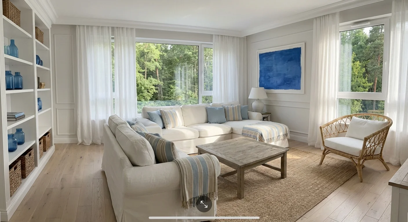 Kabaty 88 m² - styl hamptons