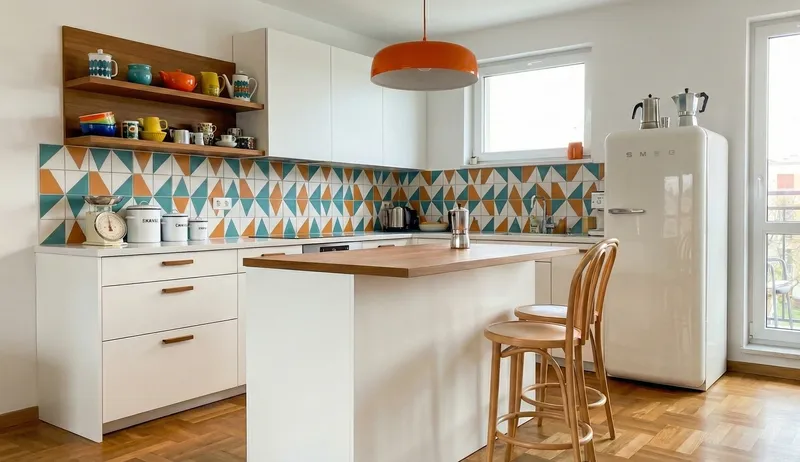 Kuchnia retro z nowoczesnym twistem