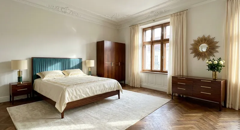 Sypialnia z balkonem